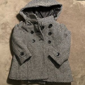 Old Navy 2t Black And White Pea Coat